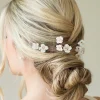Ivory & Co Ivory and Co Fleur Satz von 3 Gold Keramik Blume Haarnadeln* Geschenke Für Brautjungfern | Gold-haar-accessoires