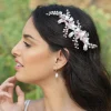 Ivory & Co Ivory and Co Frühlingstraum Rose Gold Floral Perlen Haarspange* Perlen-haarschmuck | Haarschmuck In Roségold
