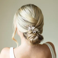 Ivory & Co Ivory and Co Gardenia Gold Zierliche Kristall und Perle Floral Haarspange* Geschenke Für Brautjungfern | Geschenke Für Die Braut