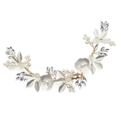 Ivory & Co Ivory and Co Golden Bloom Kristall und Perle Blumensichel Haarspange* Perlen-haarschmuck | Gold-haar-accessoires