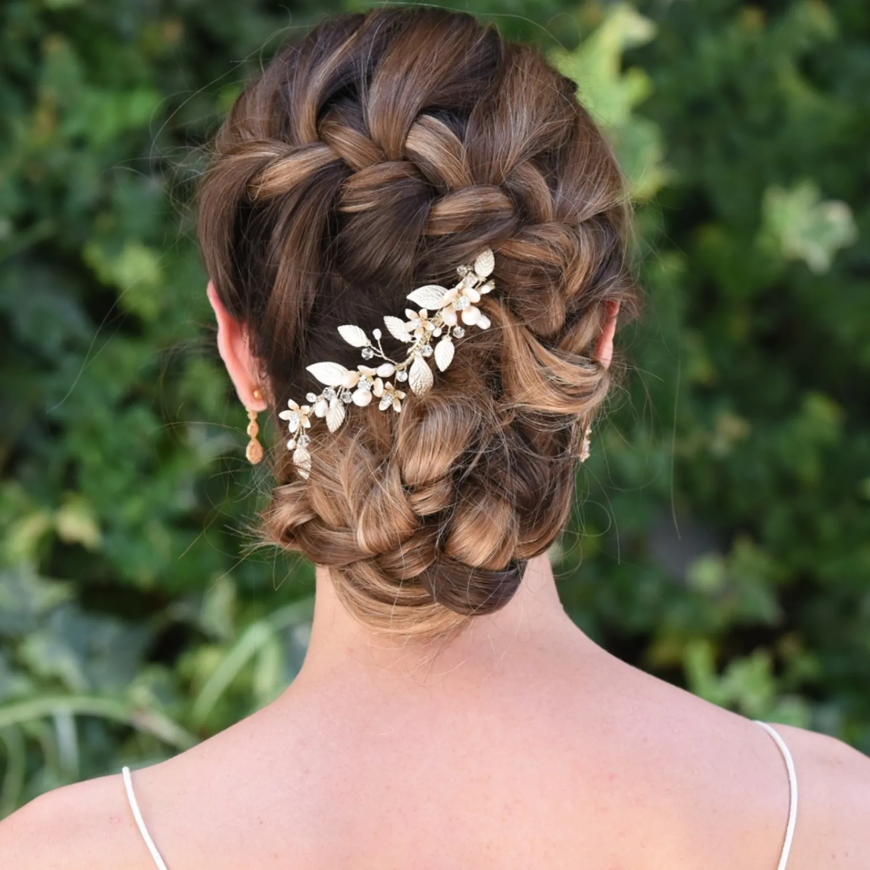 Ivory & Co Ivory and Co Goldener Mohn emailliert Floral Vine Haarspange* Perlen-haarschmuck | Gold-haar-accessoires