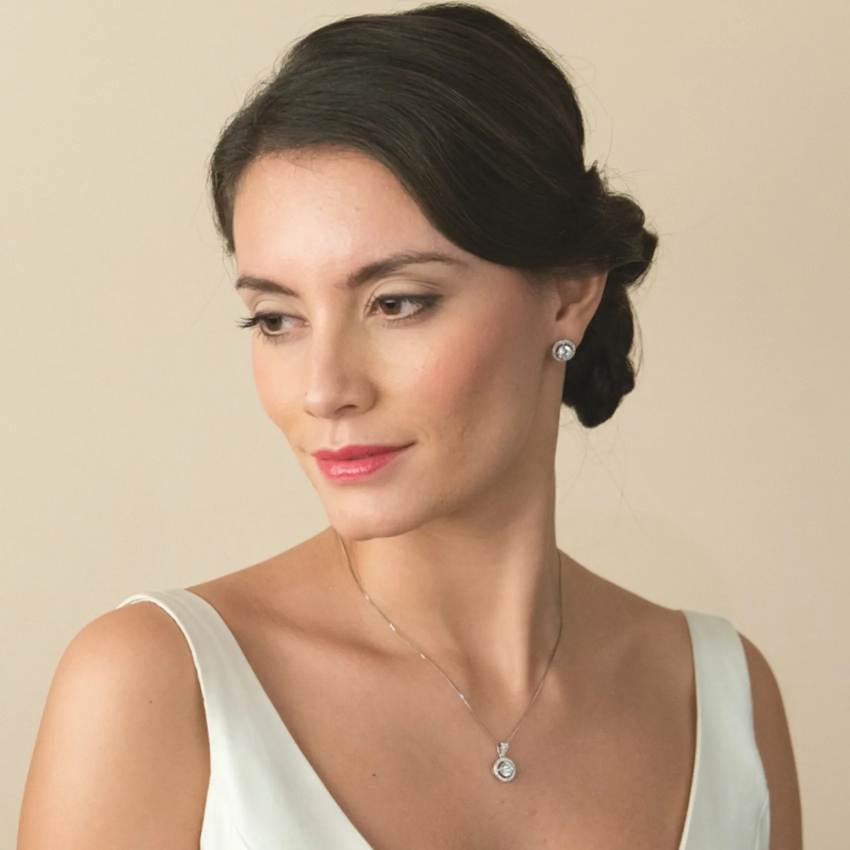 Ivory & Co Ivory and Co Hampton Cubic Zirkonia Anhänger Halskette* Silberner Abschlussball-schmuck | Abschlussball-halsketten