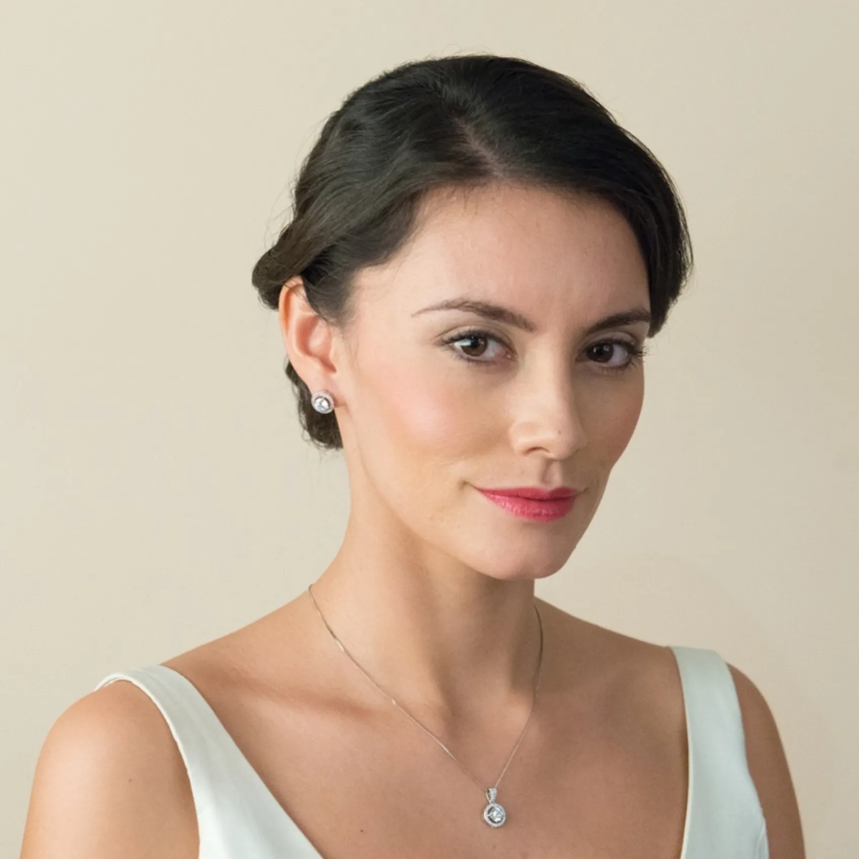 Ivory & Co Ivory and Co Hampton Cubic Zirkonia Anhänger Halskette* Silberner Abschlussball-schmuck | Abschlussball-halsketten