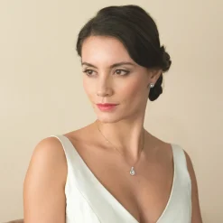 Ivory & Co Ivory and Co Hampton kubischer Zirkon Ohrstecker* Silberner Abschlussball-schmuck | Abschlussball-ohrringe