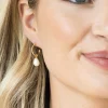 Ivory & Co Ivory and Co Harrow Gold Perlen-Reifen-Ohrringe* Geschenke Für Brautjungfern | Perlen-hochzeitsschmuck