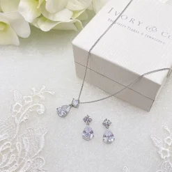 Ivory & Co Ivory and Co Imperial Cubic Zirkonia Brautschmuck Set* Silberner Abschlussball-schmuck | Abschlussball-schmuck-sets