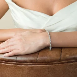 Ivory & Co Ivory and Co Kensington Cubic Zirkonia Hochzeitsarmband* Silberner Abschlussball-schmuck | Prom Armbänder