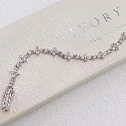 Ivory & Co Ivory and Co Kensington Cubic Zirkonia Hochzeitsarmband* Silberner Abschlussball-schmuck | Prom Armbänder
