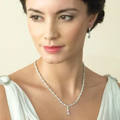 Ivory & Co Ivory and Co Kensington kubischer Zirkon Hochzeit Halskette* Geschenke Für Die Braut | Vintage Hochzeitsschmuck