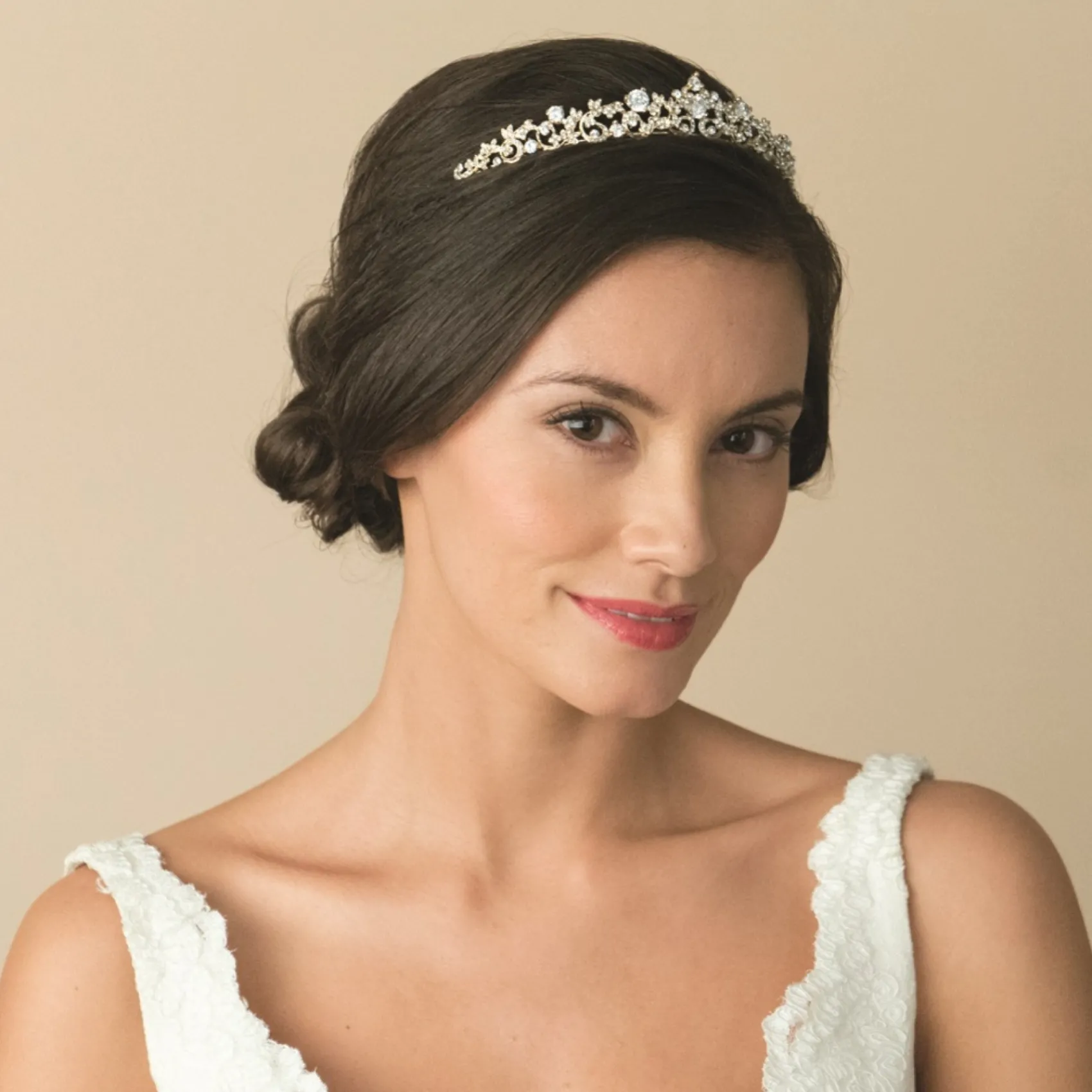 Ivory & Co Ivory and Co Kostbare Goldkristall verschönerte Tiara* Haarschmuck Aus Kristall | Gold-haar-accessoires