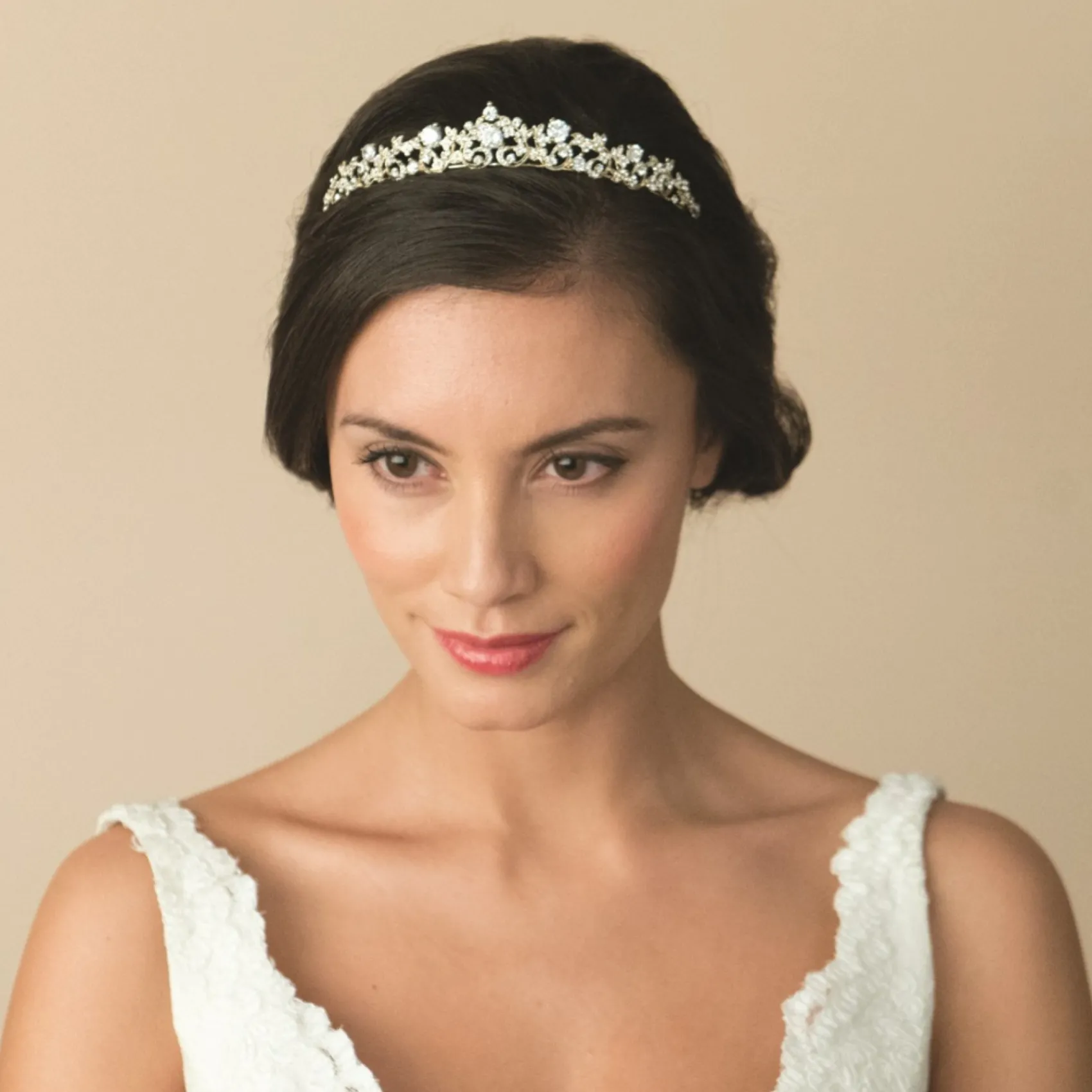 Ivory & Co Ivory and Co Kostbare Goldkristall verschönerte Tiara* Haarschmuck Aus Kristall | Gold-haar-accessoires