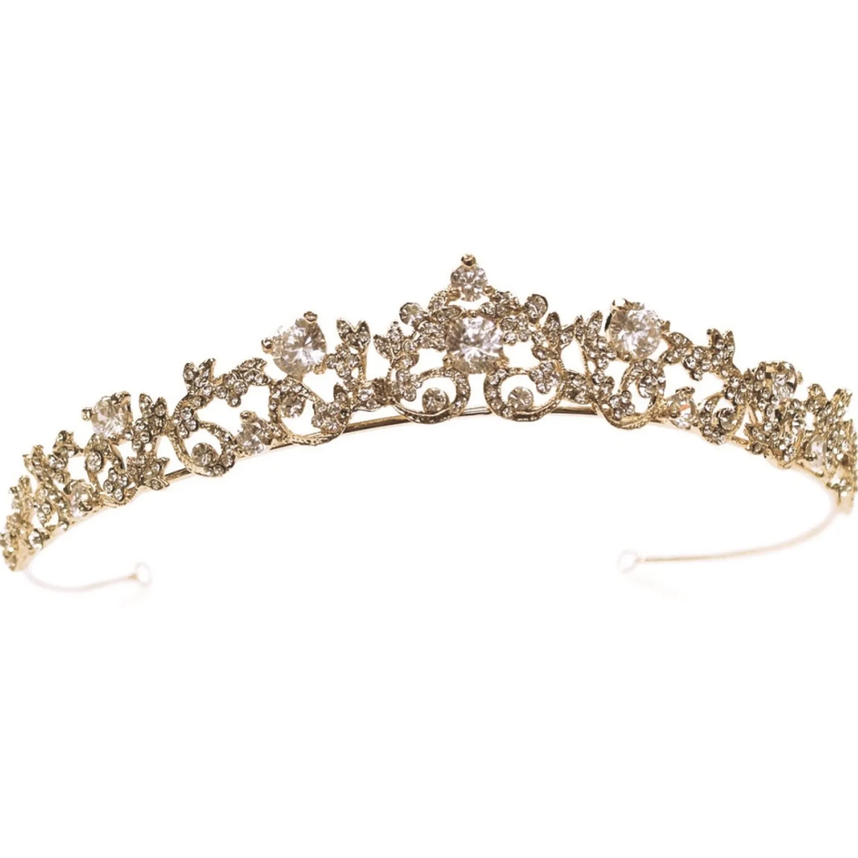 Ivory & Co Ivory and Co Kostbare Goldkristall verschönerte Tiara* Haarschmuck Aus Kristall | Gold-haar-accessoires