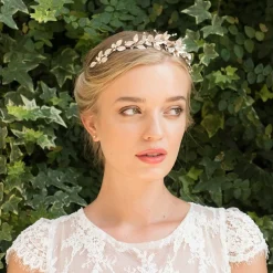 Ivory & Co Ivory and Co Liberty Rose Gold Blumen und Blätter Seite Kopfstück* Haarschmuck In Roségold | Hochzeit Seite Tiaras