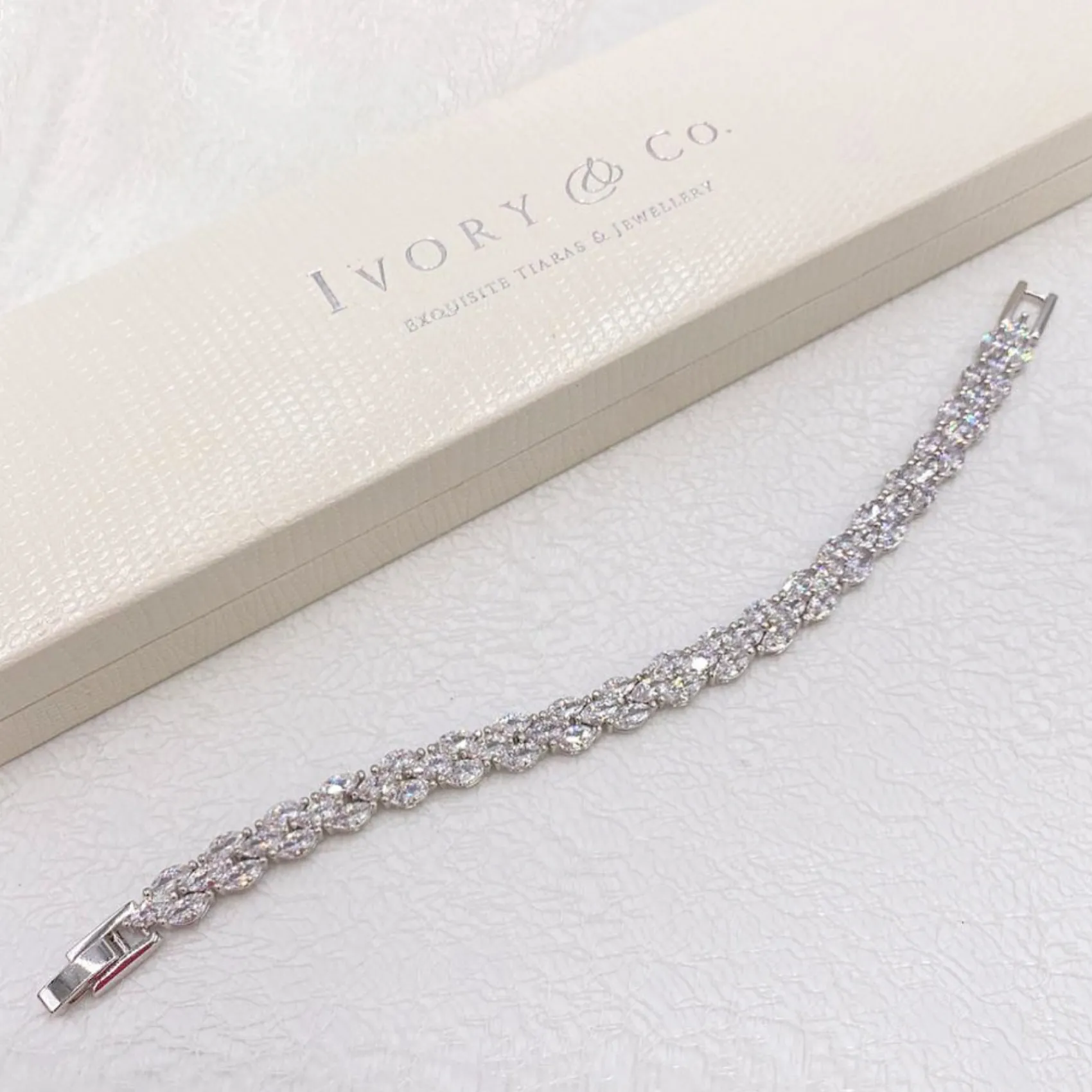 Ivory & Co Ivory and Co Lincoln Cubic Zirkonia Hochzeit Armband* Geschenke Für Die Braut | Vintage Hochzeitsschmuck