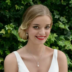 Ivory & Co Ivory and Co Lissabon Perlen Anhänger Halskette* Geschenke Für Brautjungfern | Perlen-hochzeitsschmuck