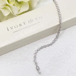 Ivory & Co Ivory and Co Manhattan Cubic Zirkonia Hochzeit Armband* Silberner Abschlussball-schmuck | Prom Armbänder