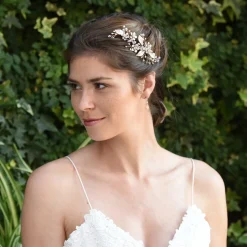 Ivory & Co Ivory and Co Meadowsweet Floral Rose Gold Haarspange* Geschenke Für Brautjungfern | Haarschmuck Aus Kristall