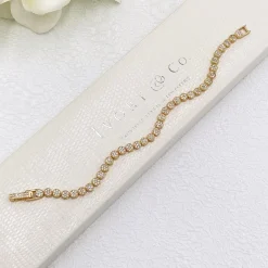 Ivory & Co Ivory and Co Modena Gold Kristall verschönert Hochzeit Armband* Geschenke Für Brautjungfern | Kristall-hochzeitsschmuck