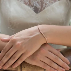Ivory & Co Ivory and Co Modena Rose Gold Kristall verschönert Hochzeitsarmband* Geschenke Für Brautjungfern | Kristall-hochzeitsschmuck