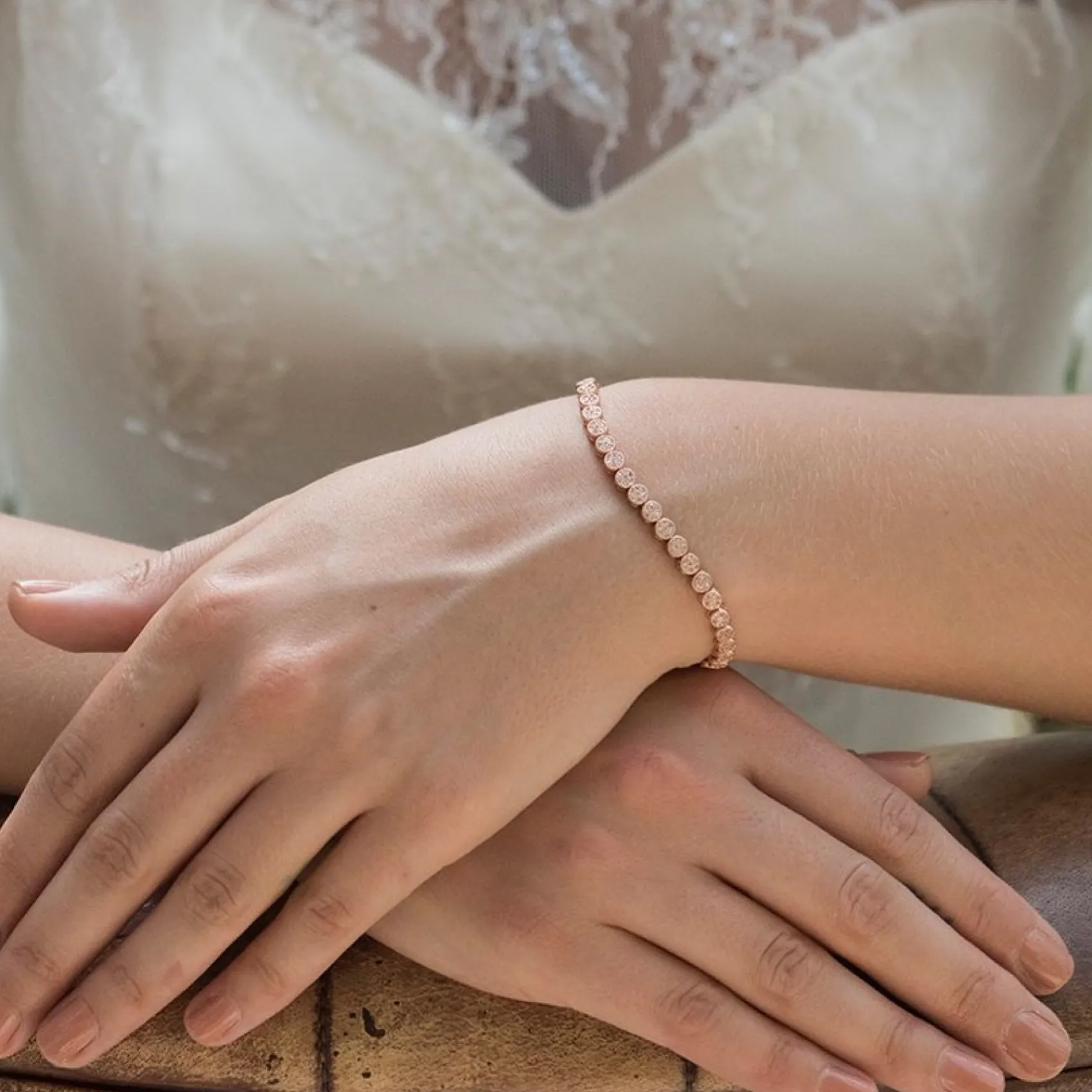 Ivory & Co Ivory and Co Modena Rose Gold Kristall verschönert Hochzeitsarmband* Geschenke Für Brautjungfern | Kristall-hochzeitsschmuck