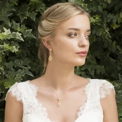 Ivory & Co Ivory and Co Mondsüchtig Gold Kristall Brautschmuck Set* Goldener Abschlussball-schmuck | Abschlussball-schmuck-sets
