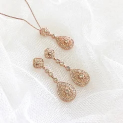 Ivory & Co Ivory and Co Mondsüchtig Rose Gold Kristall Hochzeit Ohrringe* Geschenke Für Die Braut | Vintage Hochzeitsschmuck