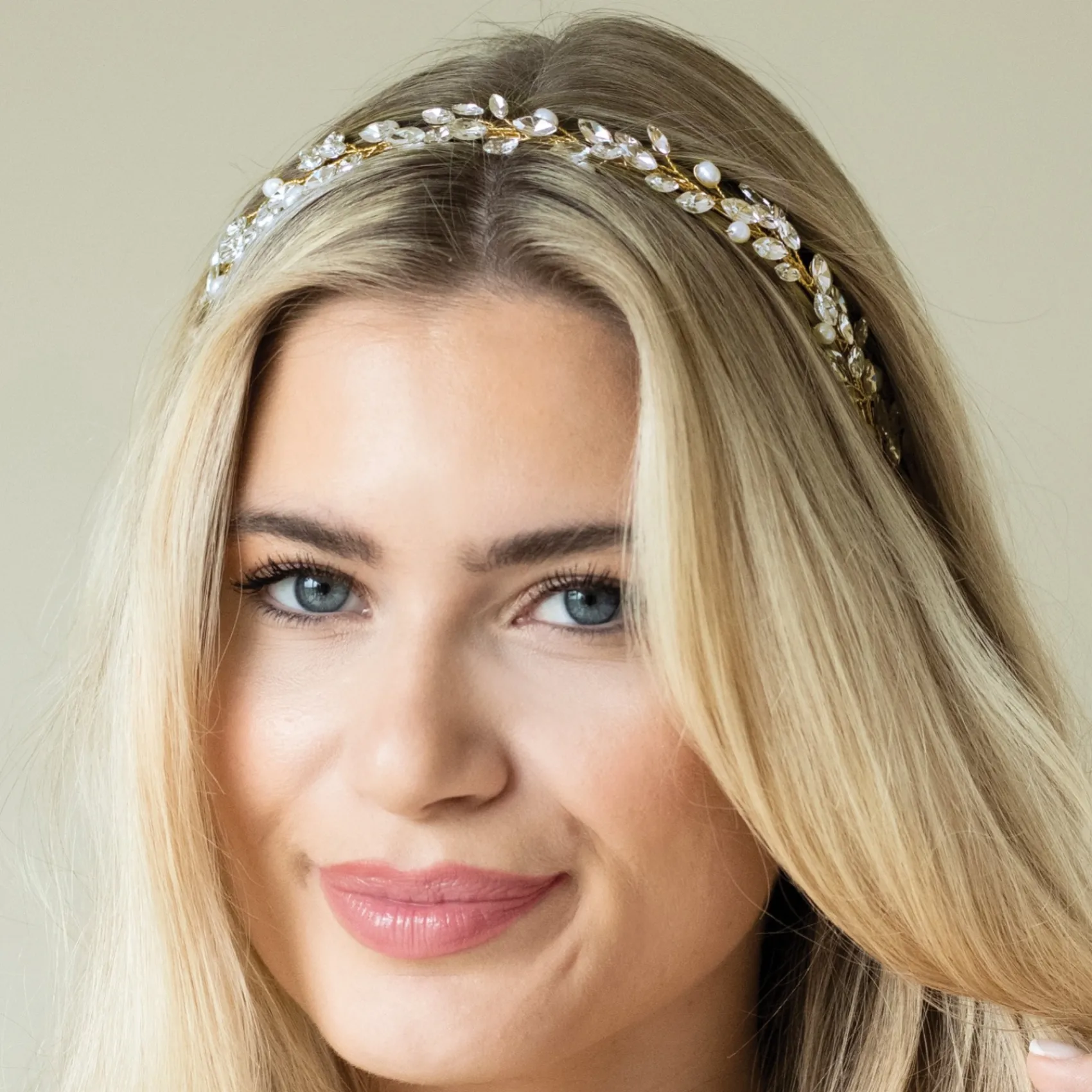 Ivory & Co Ivory and Co Moonshine Gold Perle und Kristall Stirnband* Abschlussball-haarbänder & Tiaras | Haarschmuck Aus Kristall