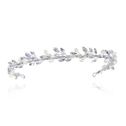 Ivory & Co Ivory and Co Moonshine Silber Perle und Kristall Stirnband* Abschlussball-haarbänder & Tiaras | Haarschmuck Aus Kristall