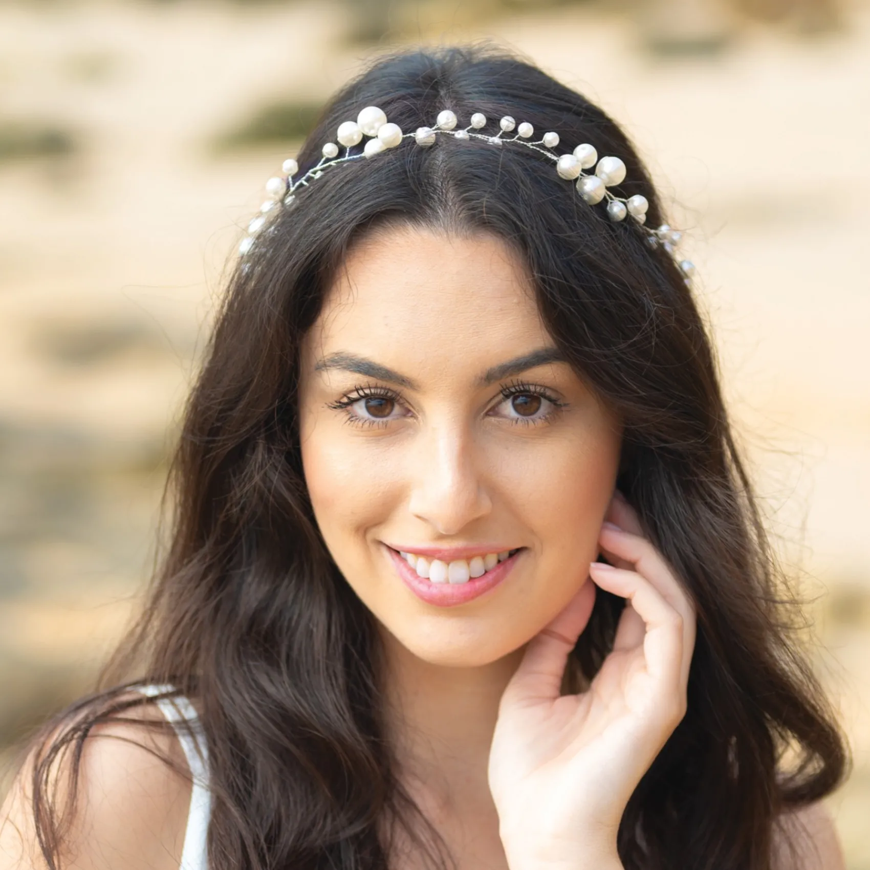 Ivory & Co Ivory and Co Ocean Dream Silberne Perlenhaarspirale* Perlen-haarschmuck | Silberne Haar-accessoires