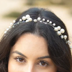 Ivory & Co Ivory and Co Ocean Dream Silberne Perlenhaarspirale* Perlen-haarschmuck | Silberne Haar-accessoires