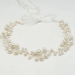 Ivory & Co Ivory and Co Ocean Dream Gold Perlen Haarstrang* Perlen-haarschmuck | Gold-haar-accessoires