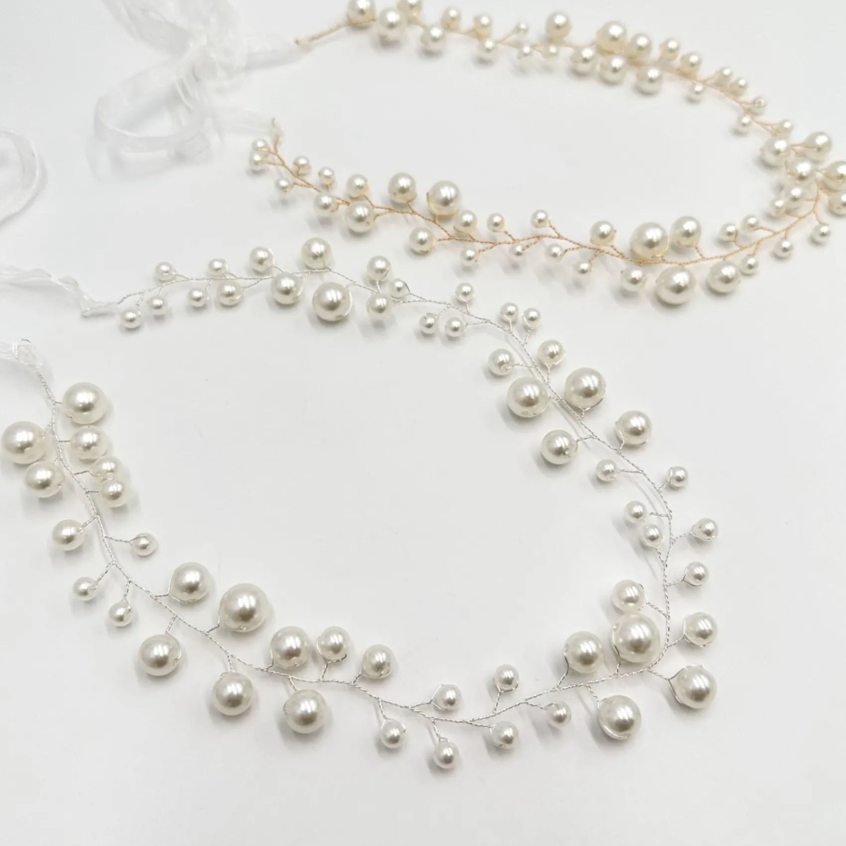 Ivory & Co Ivory and Co Ocean Dream Silberne Perlenhaarspirale* Perlen-haarschmuck | Silberne Haar-accessoires