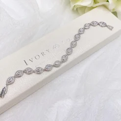 Ivory & Co Ivory and Co Promise Cubic Zirkonia Hochzeitsarmband* Silberner Abschlussball-schmuck | Prom Armbänder