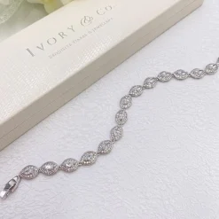 Ivory & Co Ivory and Co Promise Cubic Zirkonia Hochzeitsarmband* Silberner Abschlussball-schmuck | Prom Armbänder