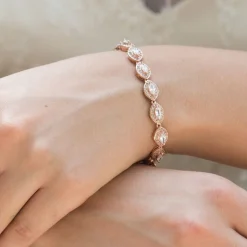 Ivory & Co Ivory and Co Promise Zirkonia Hochzeitsarmband (Rose Gold)* Geschenke Für Brautjungfern | Geschenke Für Die Braut