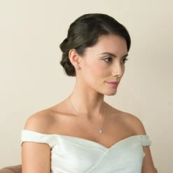 Ivory & Co Ivory and Co Rapture Cubic Zirkonia Anhänger Halskette* Silberner Abschlussball-schmuck | Abschlussball-halsketten
