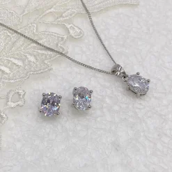 Ivory & Co Ivory and Co Rapture Kristall Brautschmuck Set* Silberner Abschlussball-schmuck | Abschlussball-schmuck-sets