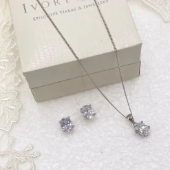 Ivory & Co Ivory and Co Rapture Kristall Brautschmuck Set* Silberner Abschlussball-schmuck | Abschlussball-schmuck-sets