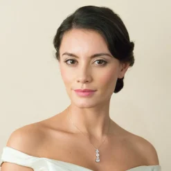 Ivory & Co Ivory and Co Reinheit Teardrop Kristall Anhänger Halskette* Kristall-hochzeitsschmuck | Silberner Hochzeitsschmuck