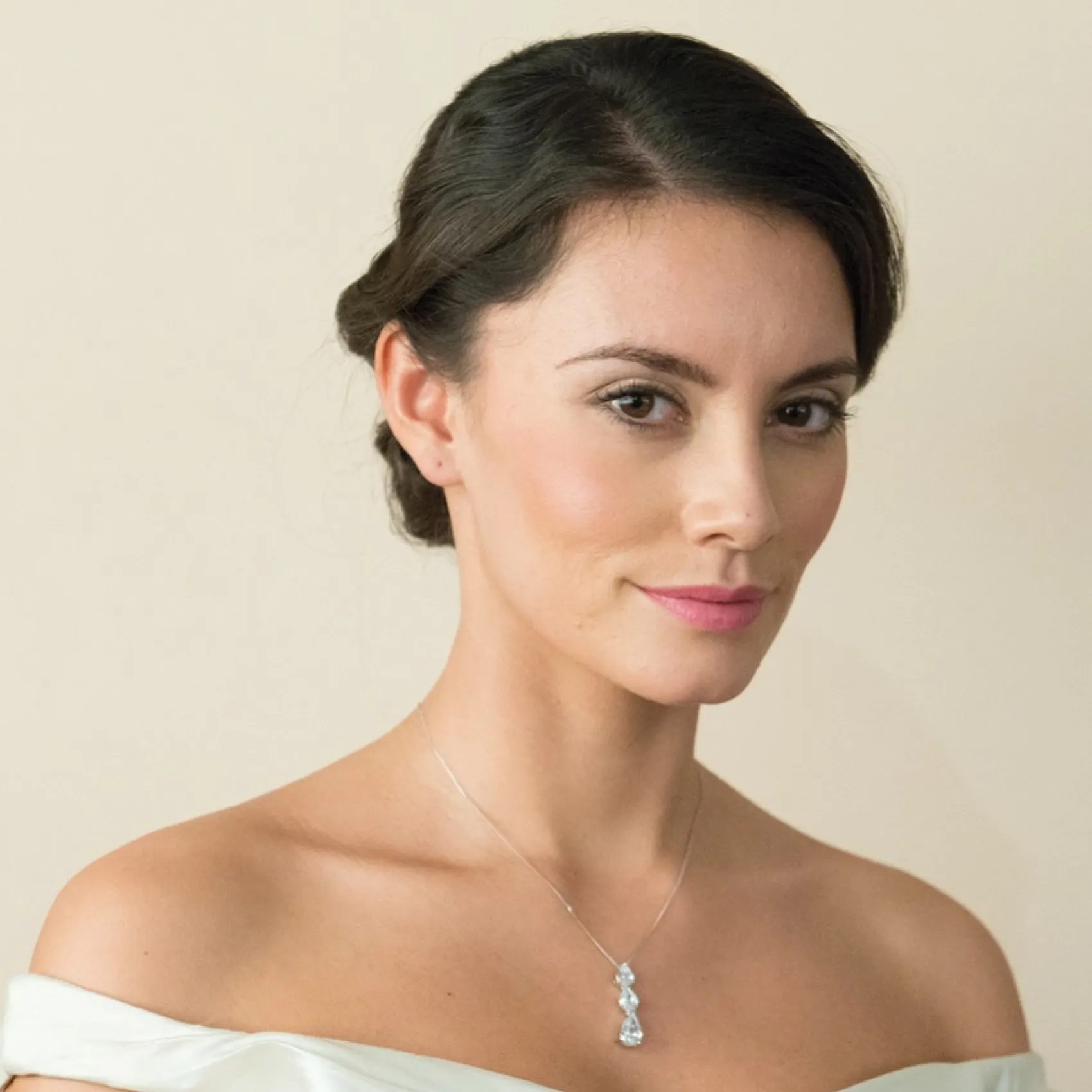 Ivory & Co Ivory and Co Reinheit Teardrop Kristall Anhänger Halskette* Kristall-hochzeitsschmuck | Silberner Hochzeitsschmuck
