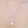 Ivory & Co Ivory and Co Rochelle Silber Kristall Pave Triple Drop Anhänger* Silberner Abschlussball-schmuck | Abschlussball-halsketten