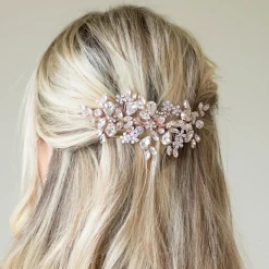 Ivory & Co Ivory and Co Rose Gold Kristall verkrustet funkelnden Haarkamm* Abschlussball Haarspangen & Kämme | Vintage-kopfbedeckungen