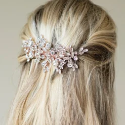 Ivory & Co Ivory and Co Rose Gold Kristall verkrustet funkelnden Haarkamm* Abschlussball Haarspangen & Kämme | Vintage-kopfbedeckungen