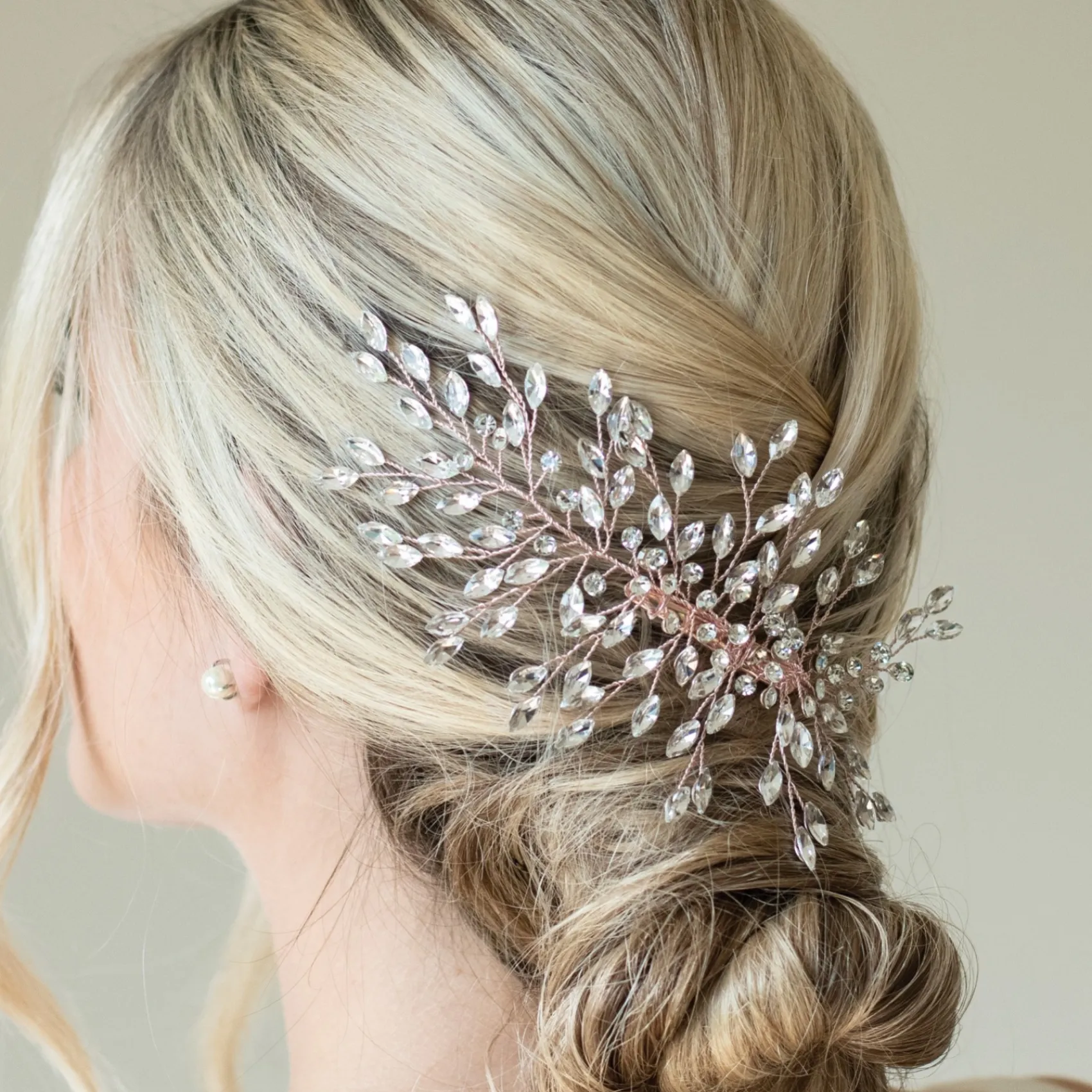 Ivory & Co Ivory and Co Serenade Rose Gold Statement Kristall Spray Haarspange* Abschlussball Haarspangen & Kämme | Haarschmuck Aus Kristall