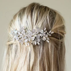 Ivory & Co Ivory and Co Silber Kristall verkrustete funkelnde Hochzeit Haar Kamm* Abschlussball Haarspangen & Kämme | Vintage-kopfbedeckungen