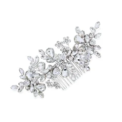 Ivory & Co Ivory and Co Silber Kristall verkrustete funkelnde Hochzeit Haar Kamm* Abschlussball Haarspangen & Kämme | Vintage-kopfbedeckungen