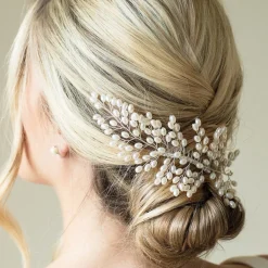 Ivory & Co Ivory and Co Silber Seaspray Perlen Cluster Braut Haar Kamm* Perlen-haarschmuck | Silberne Haar-accessoires