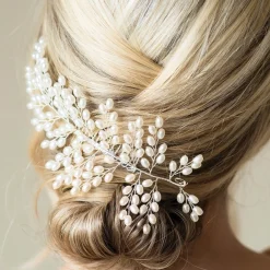 Ivory & Co Ivory and Co Silber Seaspray Perlen Cluster Braut Haar Kamm* Perlen-haarschmuck | Silberne Haar-accessoires