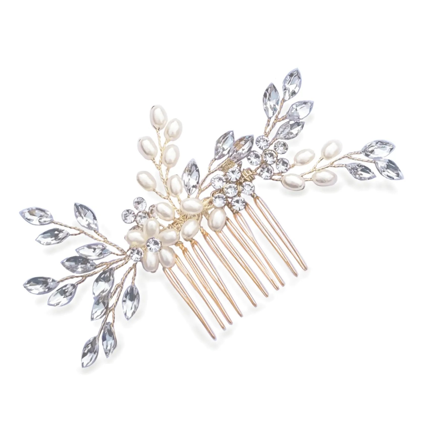 Ivory & Co Ivory and Co Silberschimmer Zierlicher Kristall und Perlen Haarkamm* Geschenke Für Brautjungfern | Geschenke Für Die Braut