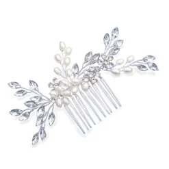 Ivory & Co Ivory and Co Silberschimmer Zierlicher Kristall und Perlen Haarkamm* Geschenke Für Brautjungfern | Geschenke Für Die Braut